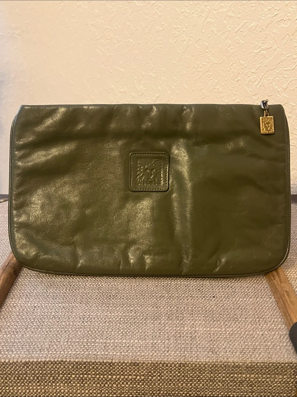 Vintage Anne Klein Clutch with Gold Charm